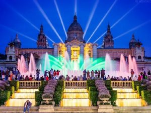 Поющие фонтаны в Барселоне фото